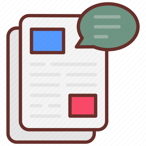 Story, telling, advertisement, paper, newspaper, speech, bubble icon - Download on Iconfinder