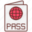 passport, passing, card, entry, ticket, international, globe 