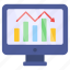 online data analytics, online infographic, online statistics, business data, polyline chart 