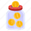 money jar, money box, money collection, coins jar, coins box 