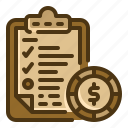 price, list, money, business, finance, clipboard, dollar, document