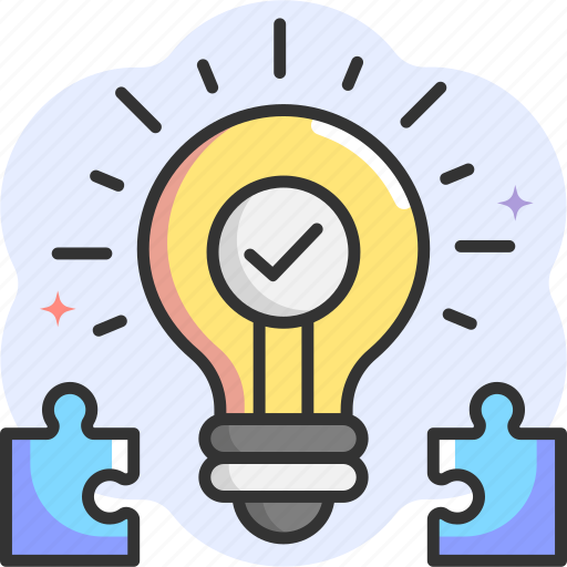 Solution, idea, puzzle, light bulb, invention icon - Download on Iconfinder