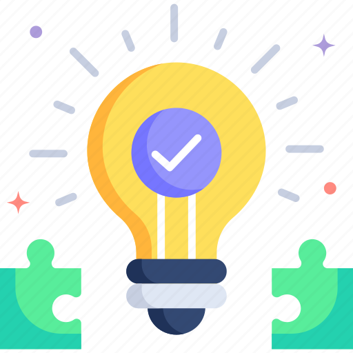 Solution, idea, puzzle, light bulb, invention icon - Download on Iconfinder