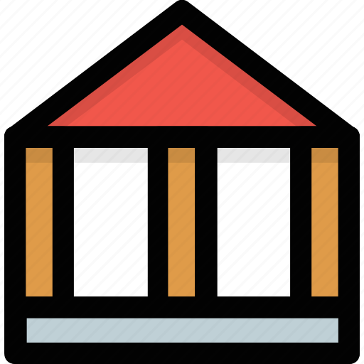 Architecture, bank, bank building, columns building, real estate icon - Download on Iconfinder