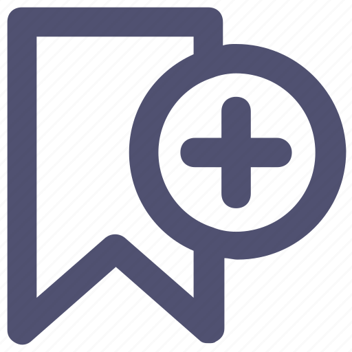 Bookmark, favorite, plus, ribbon icon - Download on Iconfinder