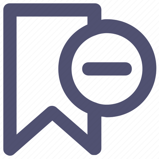 Bookmark, favorite, minus, ribbon icon - Download on Iconfinder