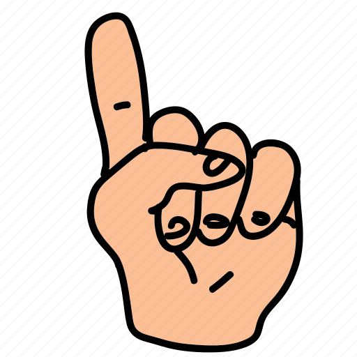 Business, finger, gesture, hand, one, 1 icon - Download on Iconfinder