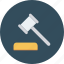 hammer, law, legal insurance icon 