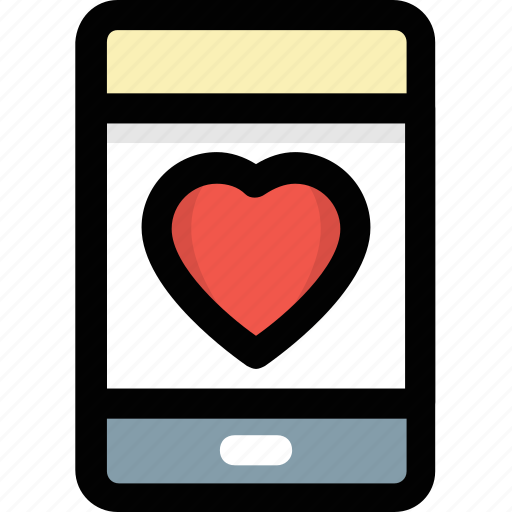 Health app, heart app, mobile heart, mobile screen, smartphone icon - Download on Iconfinder