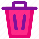 delete, dustbin, garbage bin, trash bin 