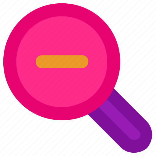 Magnifier, magnify glass, minus, remove, searching icon - Download on Iconfinder