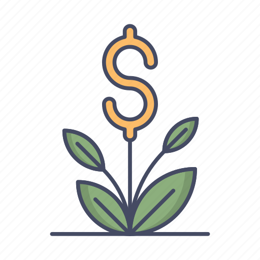 Capital, dollar, growth, increase, plant icon - Download on Iconfinder