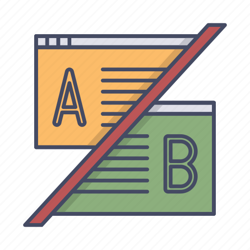 Ab testing, compare, feedback, split, test, usability icon - Download on Iconfinder