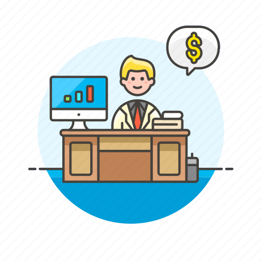 Adviser, business, financial, dollar, graph, man, money icon - Download on Iconfinder