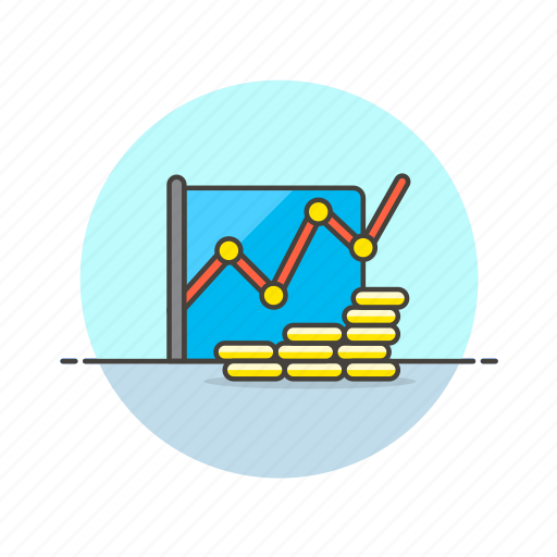 Business, finacial, graph, analytics, coin, grow, money icon - Download on Iconfinder