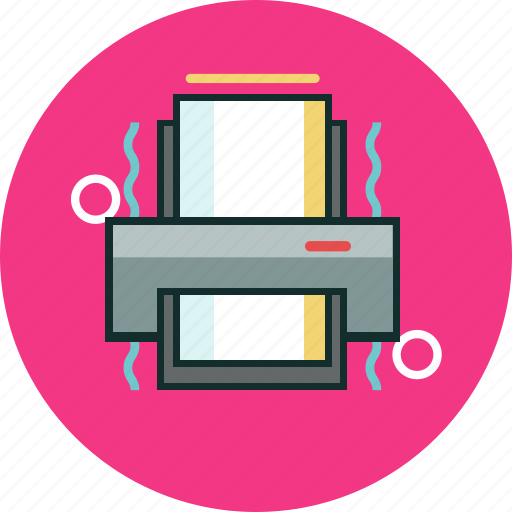 Circle, computer, paper, printer, technology icon - Download on Iconfinder