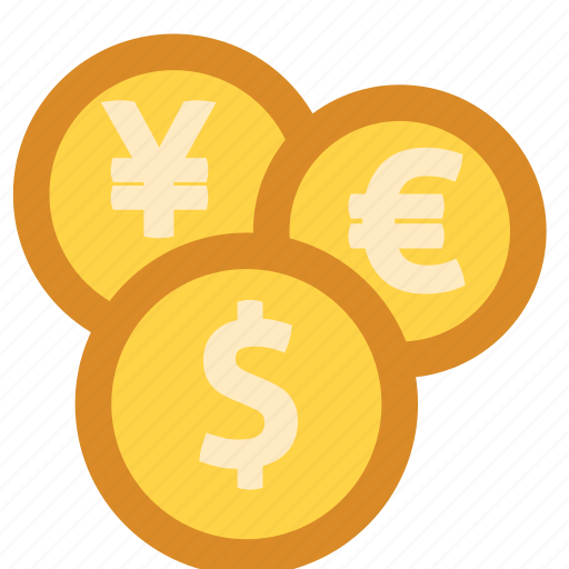 Coins, dollar, euro, money, yen icon - Download on Iconfinder