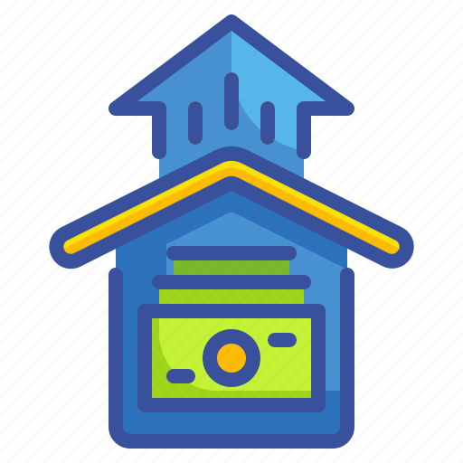 Arrow, asset, business, home, house, money, mortgage icon - Download on Iconfinder