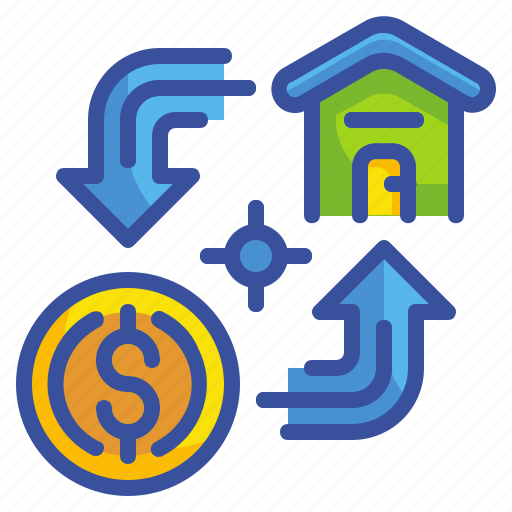 Business, coin, house, loan, money, mortgage, property icon - Download on Iconfinder