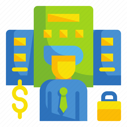 Building, business, businessman, entrepreneur, finance, man, owner icon - Download on Iconfinder