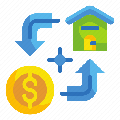 Business, coin, house, loan, money, mortgage, property icon - Download on Iconfinder