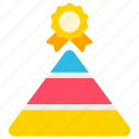 achievement, badge, business, pyramid