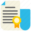 badge, business, certificate, file