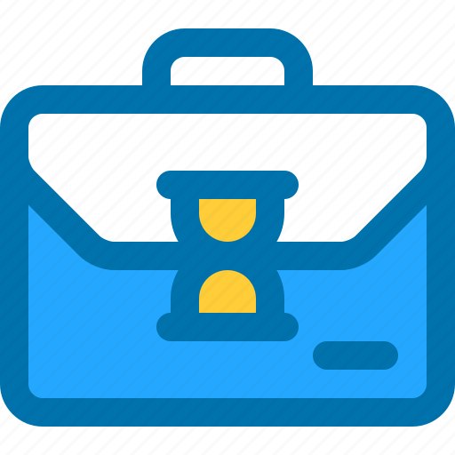 Briefcase, business, hourglass, time, work icon - Download on Iconfinder