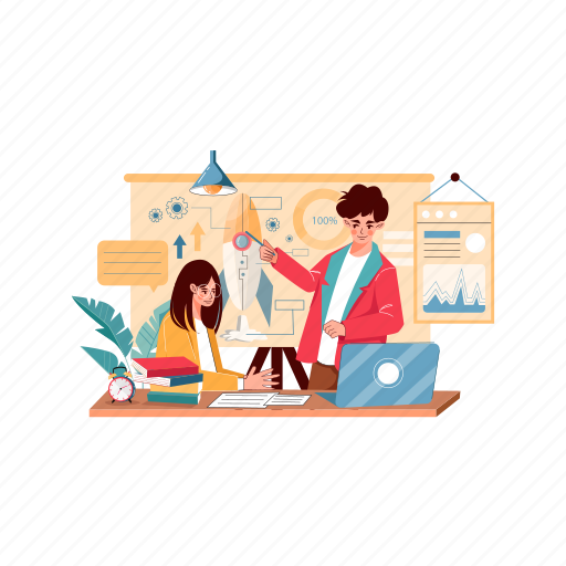 Seo, team, marketing, business, technology, connection, analysis illustration - Download on Iconfinder