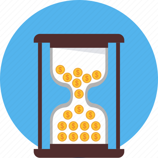 Earnings, hourglass, hourly, hourly payment, money, scheduled, financial icon - Download on Iconfinder