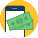 bill, mobile, pay, payment, revenue, smartphone, money