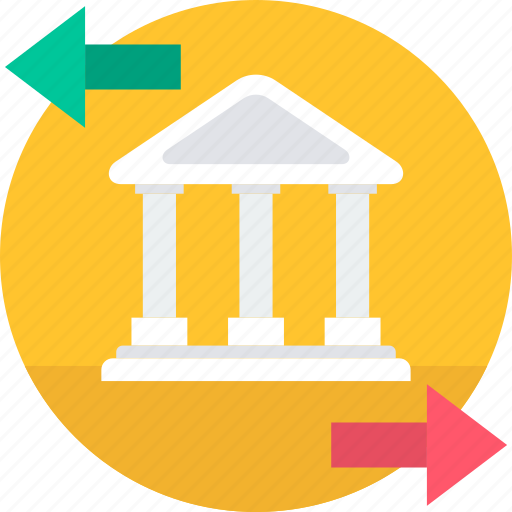 Bank, financial, institution, transfer, transferation, building, exchange icon - Download on Iconfinder