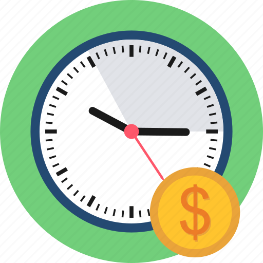 Alarm, clock, dollar, wall, money, salary, time icon - Download on Iconfinder