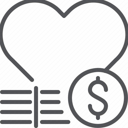 Cash, favorite, heart, money, save icon - Download on Iconfinder
