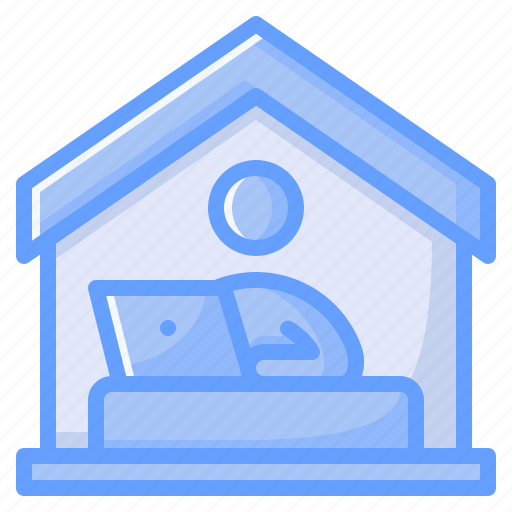 Office, work from home, computer, internet, home office, laptop icon - Download on Iconfinder