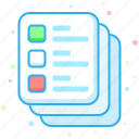 checklist, document, extension, file, format, list, menu