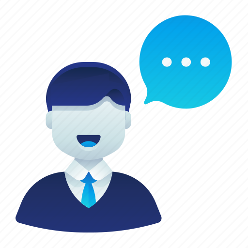 Chat, conversation, formal, male, man, service icon - Download on Iconfinder