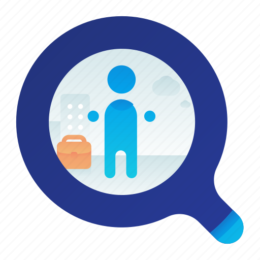 Employee, employment, looking, male, man, search icon - Download on Iconfinder