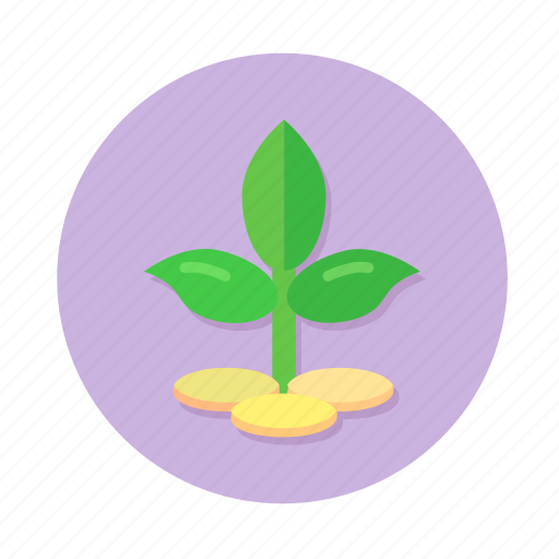 Business growth, coins, investment, plant icon - Download on Iconfinder
