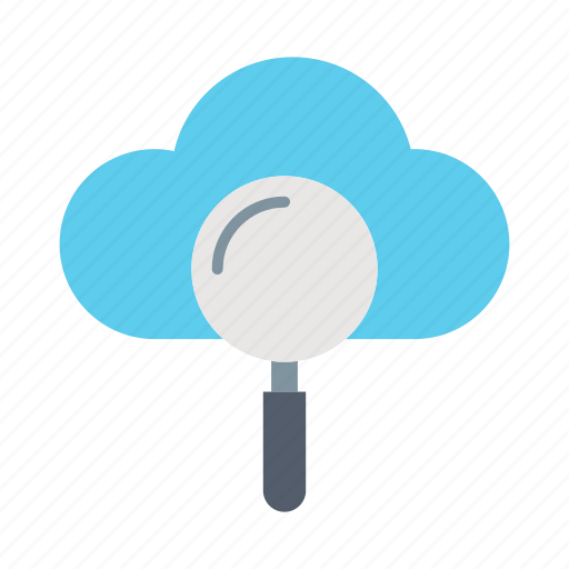 Cloud, magnifier, search, see, storage, view icon - Download on Iconfinder
