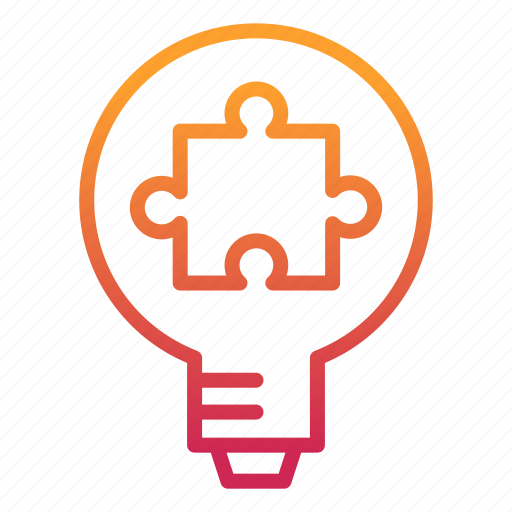 Bulb, idea, puzzle, solution, strategy icon - Download on Iconfinder