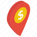business location, finance location, location marker, location pin, pointer 