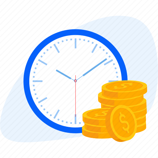 Auction, banking, business, finance, money, payment, time illustration - Download on Iconfinder