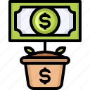 currency, plant, money, business, growth, investment
