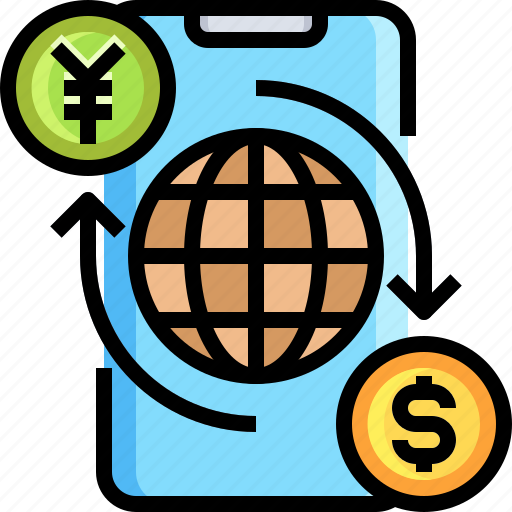 Yen, money, smartphone, dollar, exchange icon - Download on Iconfinder