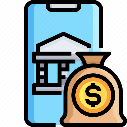 Money, payment, banking, smartphone, online, bag, method icon - Download on Iconfinder