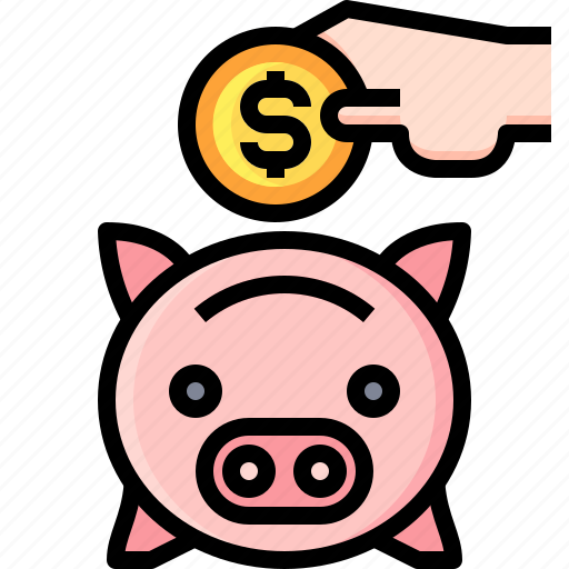 Money, save, bank, funds, saving, piggy, coin icon - Download on Iconfinder