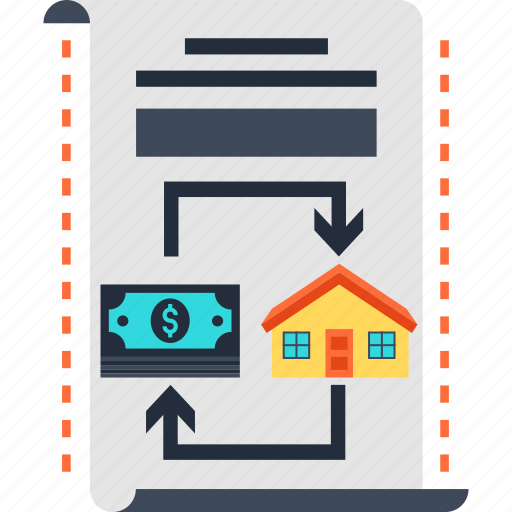 Chart, contract, document, house, sale icon - Download on Iconfinder
