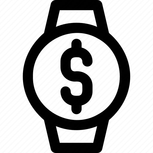 Business, finance, wristwatch, business and finance, dollar, money, time icon - Download on Iconfinder