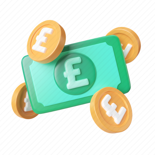 Business, finance, pound, sterling, uk, kingdom, england 3D illustration - Download on Iconfinder